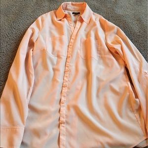 Peach button up